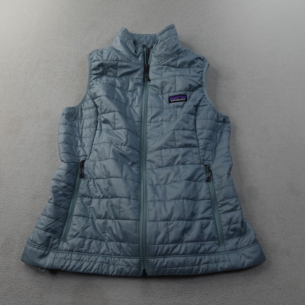 Patagonia Nano Puff Vest Womens Small Blue PrimaLoft Insulated Puffer 84247